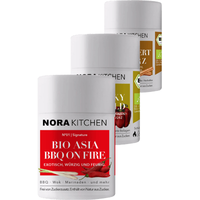 Nora Kitchen Signature Heroes 3er Set (2x Grillgewürze + 1x Dessertgewürz)