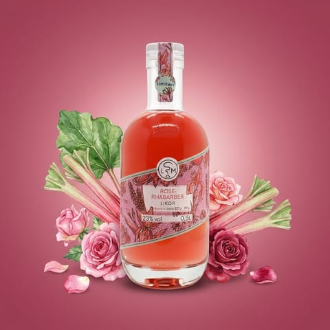 Rose-Rhabarber Likör