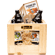 Geschenk-Set Holzkiste (4 verschiedene Biere + Glas + Untersetzer)