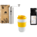 Coffee Love Set (1x Grønenberg Manuelle Kaffeemühle + 1x Espresso + 1x Trinkbecher mit Deckel)