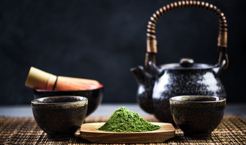 Matcha ist pulverisierter grüner Tee Matcha ist pulverisierter grüner Tee