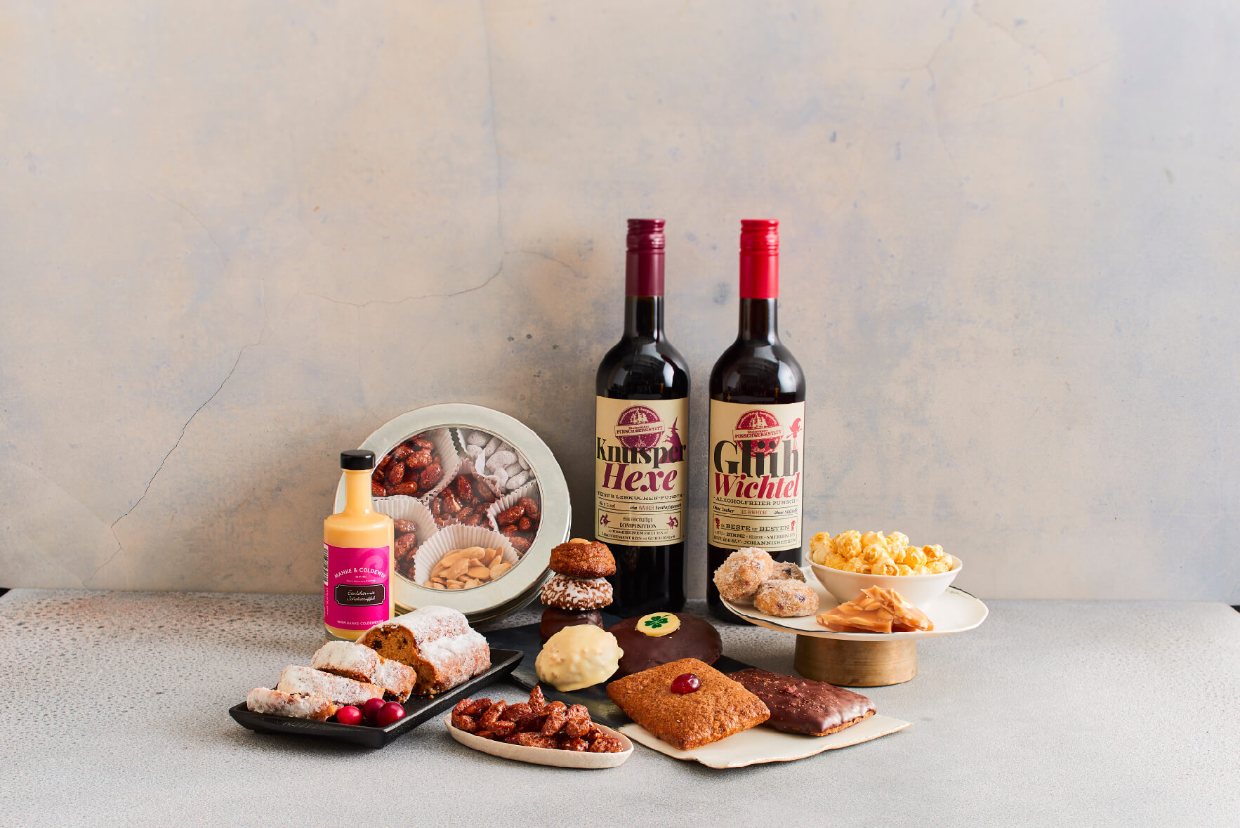 Handgefertigte Elisen Lebkuchen, gebrannte Mandeln, Qualitäts-Popcorn bis hin zu Lebkuchen-Sahnelikör und Cranberry-Butter-Konfekt Handgefertigte Elisen Lebkuchen, gebrannte Mandeln, Qualitäts-Popcorn bis hin zu Lebkuchen-Sahnelikör und Cranberry-Butter-Konfekt