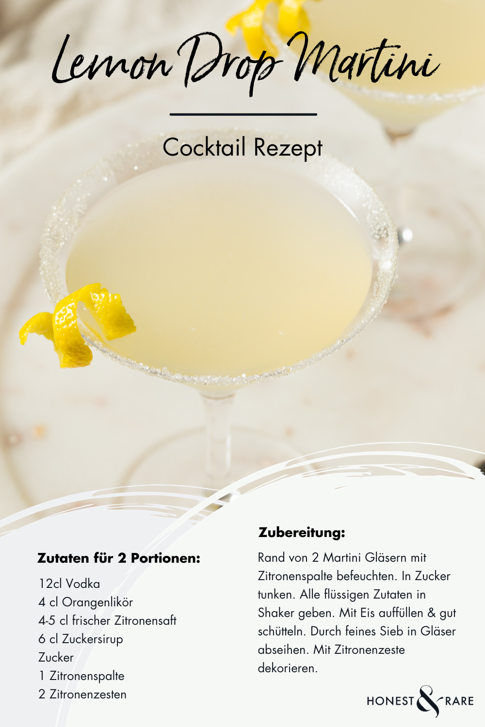 Lemon Drop Martini Rezept