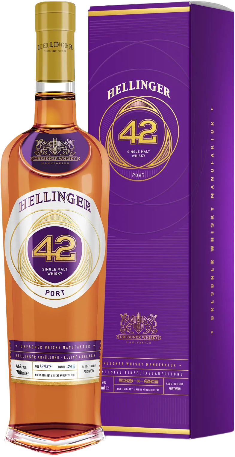 Dresdner Whisky Manufaktur Hellinger 42 Port Single Malt Whisky In Geschenkbox