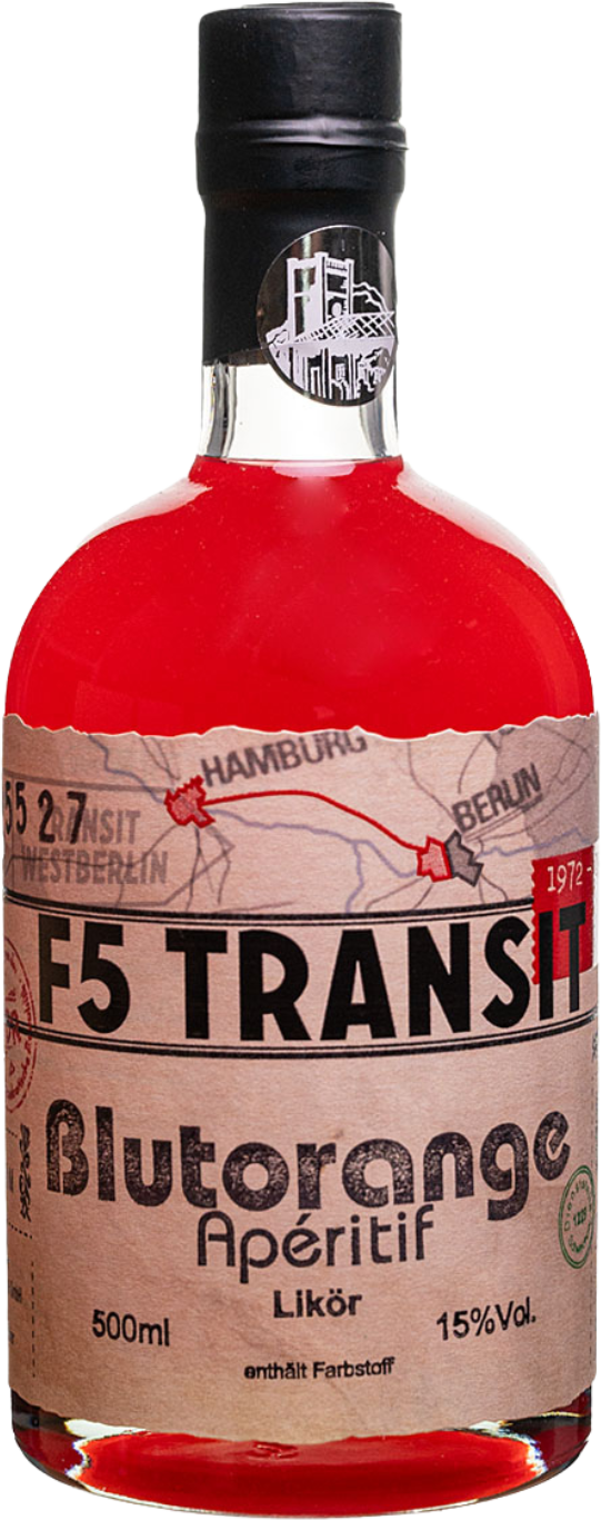 Schwechower Obstbrennerei Rot Blutorange Aperitif Likör No. 5527 - F5 Transit